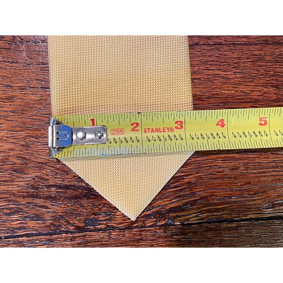 NWT Brooks Brothers Yellow Silk Textured Tie, 58" Long - Picture 7 of 7